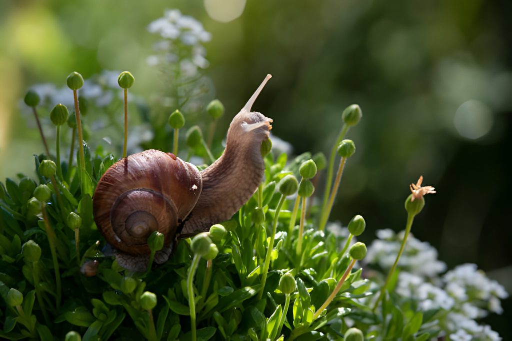 Close-up of snail on plant,Debrecen,Hungary